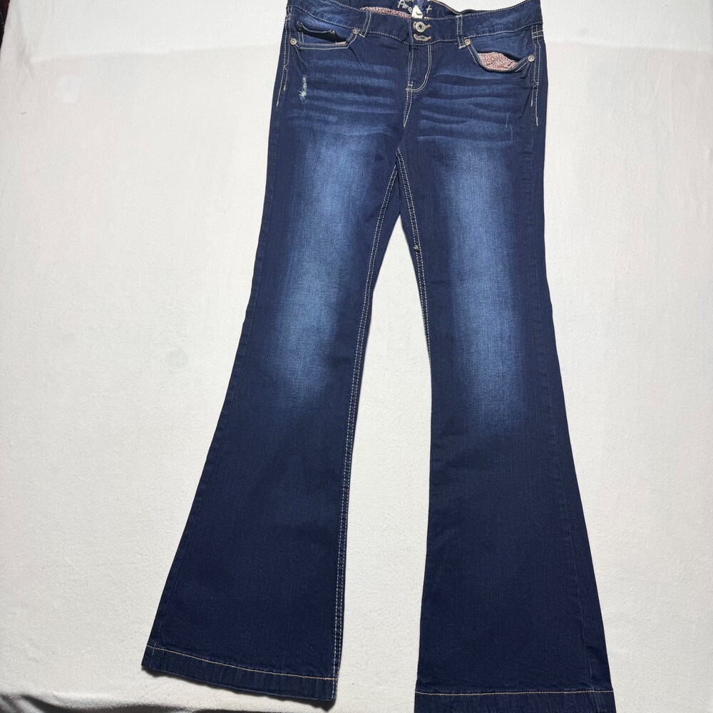 Amethyst Size 13 Dark Blue Cotton Blend Jeans Bootcut Flare